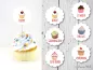 Preview: Cupcake-Topper Fähnchen Muffins Kuchengenuss