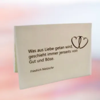 Karte Liebe F. Nietzsche Hochzeit Verlobung Trauung