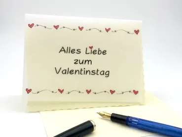 Karte Alles Liebe zum Valentinstag Liebe Herzen