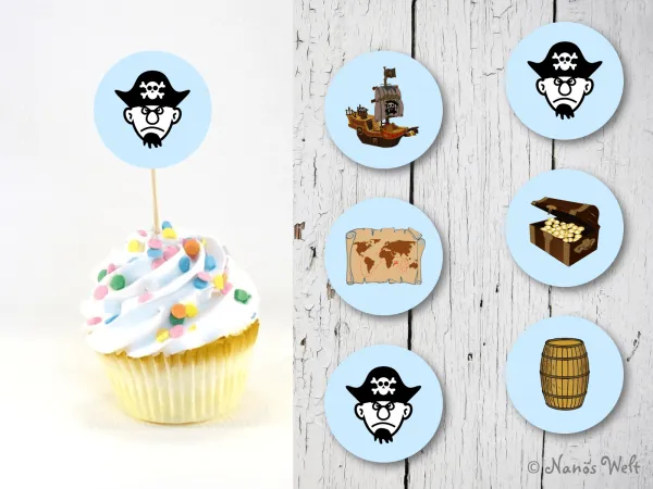Piraten-Cupcake-Topper