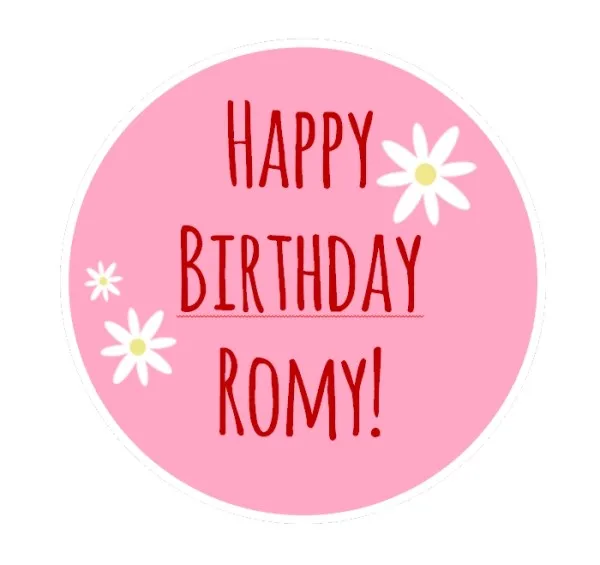 Happy Birthday rosa Blumen
